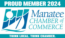 2024 Manatee Chamber of Commerce Proud Member Logo Bradenton Florida Lakewood Ranch Parrish Ellenton Palmetto Anna Maria Island Holmes Beach Longboat Key